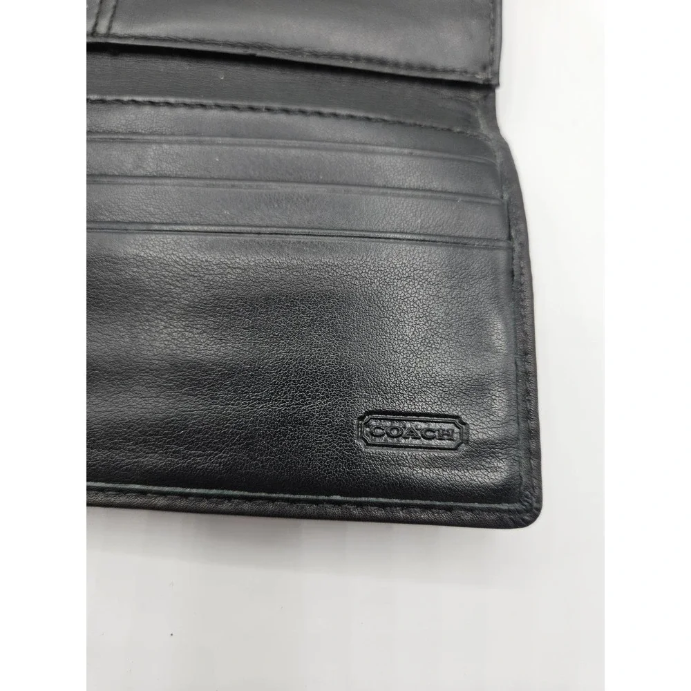 Coach Alexandra Slim Envelope‎ Wallet Black Women's Silver Clasp